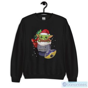 Hot Baltimore Ravens Christmas Baby Yoda Star Wars Funny Happy Nfl T-Shirt - Unisex Crewneck Sweatshirt