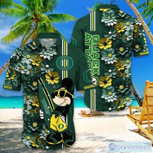 Oregon Ducks Hawaiian Shirt Mickey Love Surfing Trending Summer Gift Product Photo 1