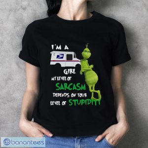 Grinch I'm A USPS Girl Christmas T-Shirt Camaelshirt Trending Tees - Ladies T-Shirt