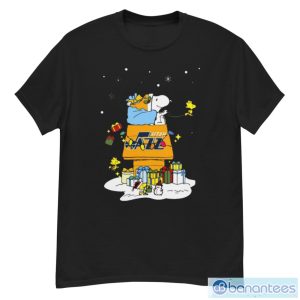 Nice Utah Jazz Santa Snoopy Wish You A Merry Christmas Shirt - G500 Men’s Classic T-Shirt