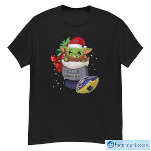 Hot Baltimore Ravens Christmas Baby Yoda Star Wars Funny Happy Nfl T-Shirt - G500 Men’s Classic T-Shirt