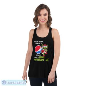 Santa Stitch Admit It Now Working At Pepsi Would Be Boring Without Me Christmas Shirt - Women's Flowy Racerback Tank