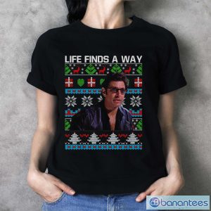 OjvRydaf life finds a way ugly christmas sweatshirt ian malcolm chrismtas shirt 3 300x300 image Life Finds A Way Ugly Christmas Sweatshirt, Ian Malcolm Chrismtas Shirt - Ladies T-Shirt