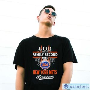 God First Family Second Then New York Mets Baseball Shirt - G500 Gildan T-Shirt