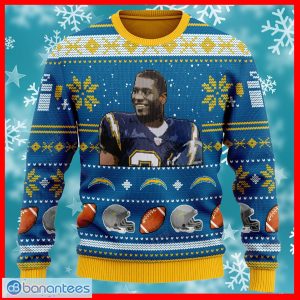 Los Angeles Charger Player Rushing Womens Ugly Sweater