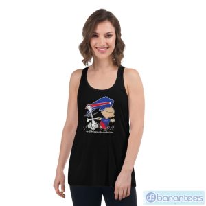 Nfl Buffalo Bills Charlie Brown Snoopy Dancing Shirt - Women's Flowy Racerback Tank