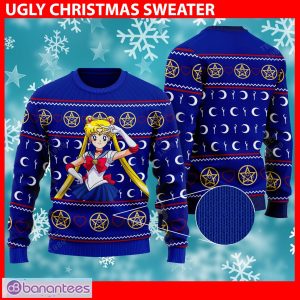Sailor Moon Fair Isle Ugly Christmas 3D Sweater For Men And Women - Sailor Moon Fair Isle Knitted Sweater Photo 1