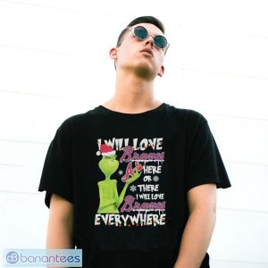 Santa Grinch I will love Atlanta Braves here or there I will love everywhere Christmas shirt - G500 Gildan T-Shirt