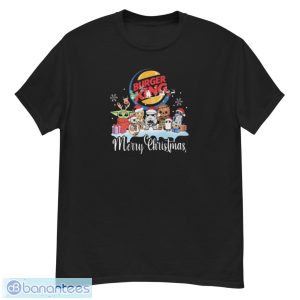 Best Baby Yoda Reindeer And Star War Characters Santa Burger King Merry Christmas Shirt - G500 Men’s Classic T-Shirt