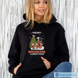 Denver Broncos Snoopy Family Christmas Shirt - Unisex Hoodie
