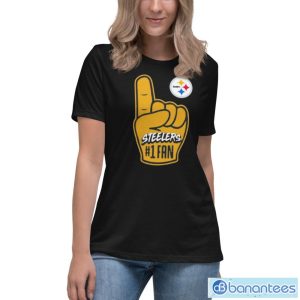Nfl Pittsburgh Steelers Handoff #1 Fan T-Shirt - Women's Relaxed Short Sleeve Jersey Tee