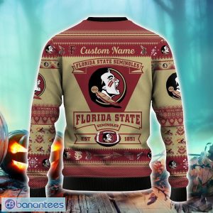 Florida State Seminoles Football Team Logo Personalized Ugly Christmas Sweater Unisex Christmas Gift Product Photo 2