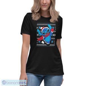 SvvIE28v disney santa stitch ugly christmas sweater 4 300x300 image Disney Santa Stitch Ugly Christmas Sweater - Women's Relaxed Short Sleeve Jersey Tee