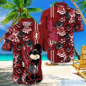 Stanford Cardinal Hawaiian Shirt Mickey Love Surfing Trending Summer Gift Product Photo 1