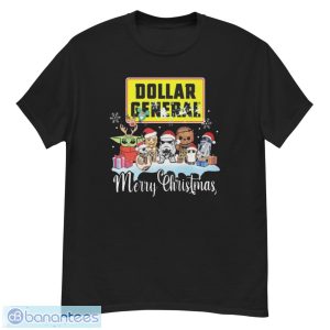 Baby Yoda Reindeer And Star War Characters Santa Dollar General Merry Christmas Shirt - G500 Men’s Classic T-Shirt