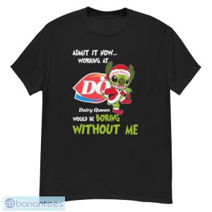 Santa Stitch Admit It Now Working At Dairy Queen Would Be Boring Without Me Christmas Shirt - G500 Men’s Classic T-Shirt