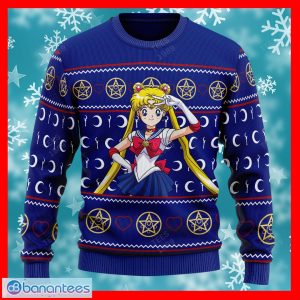 Sailor Moon Fair Isle Ugly Christmas 3D Sweater For Men And Women - Sailor Moon Fair Isle Knitted Sweater Photo 2