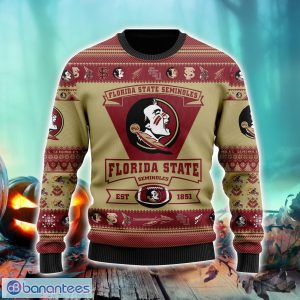 Florida State Seminoles Football Team Logo Personalized Ugly Christmas Sweater Unisex Christmas Gift Product Photo 1