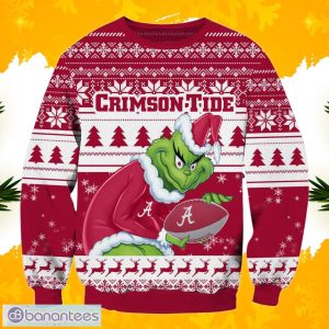 NCAA Alabama Crimson Tide Grinch Christmas Ugly Sweater Product Photo 2