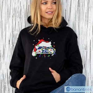 Seattle Seahawks Santa Hat Christmas Light Shirt - Unisex Hoodie