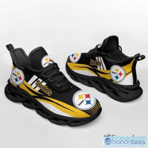 Pittsburgh Steelers Logo Running Sneaker Max Soul Shoes In Yellow Gift For  Men And Women - Banantees