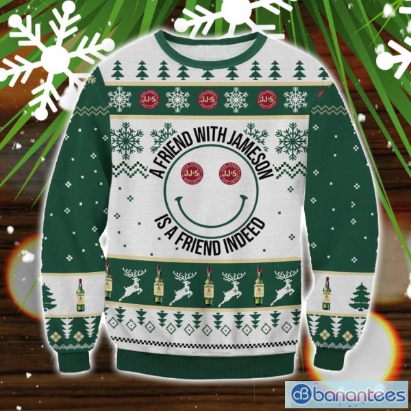 A Friend With Jameson Ugly Chriatmas Sweater Christmas Gift Holiday Product Photo 1