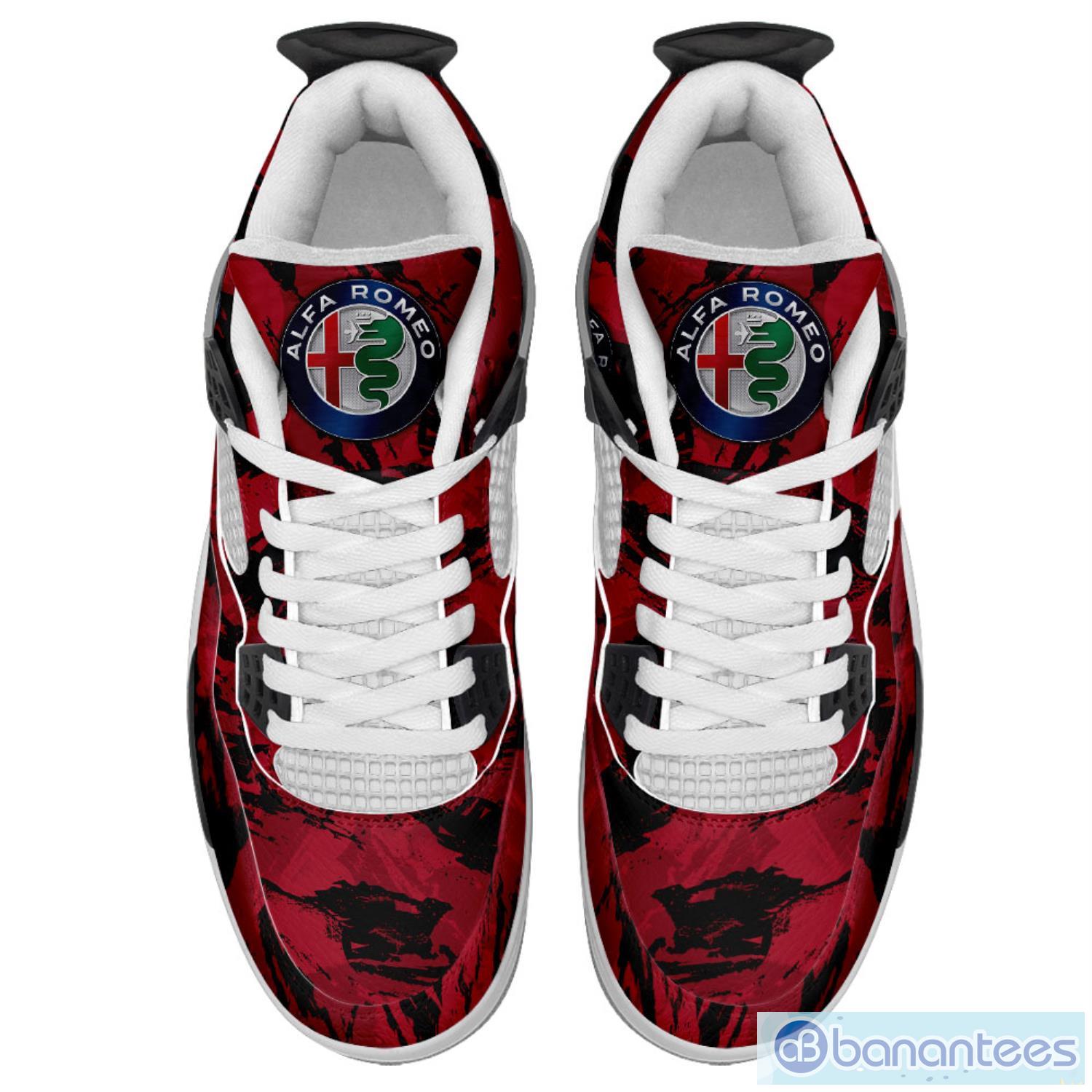 Alfa Romeo Air Jordan 4 Shoes Running Sneakers Custom Name For Car Lover  Shoes - Banantees