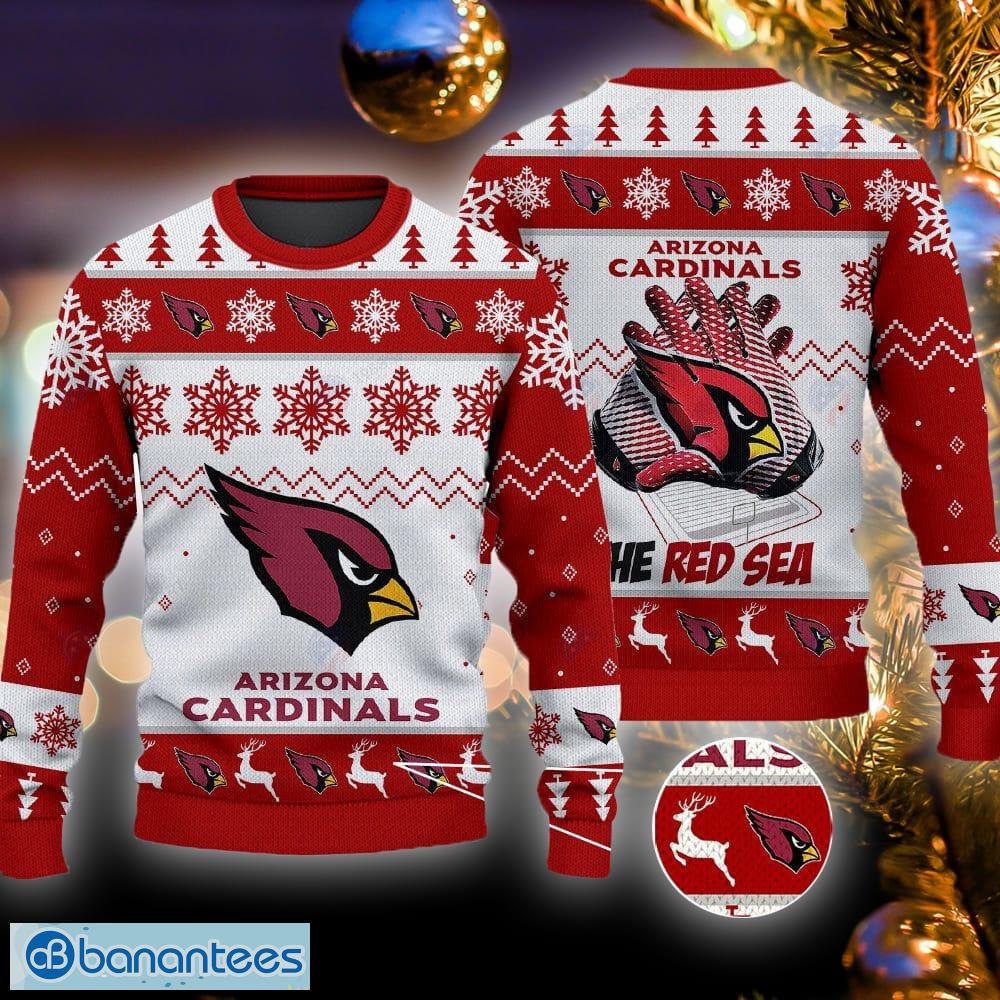 Arizona Cardinals Teams Pine Tree Patterns Pattern Knitted Sweater For  Christmas - Freedomdesign