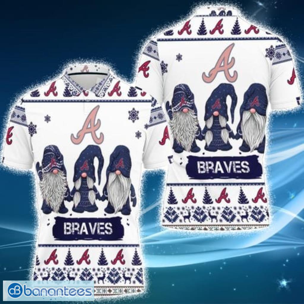 Atlanta Braves Christmas Gnomes Christmas Polo Shirt Model - Banantees