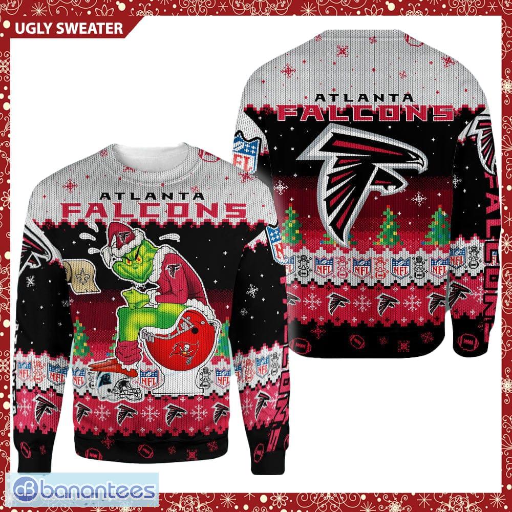 Atlanta Falcons NFL American Football Team Logo Cute Winnie The Pooh Bear  3D Ugly Christmas Sweater - Reallgraphics