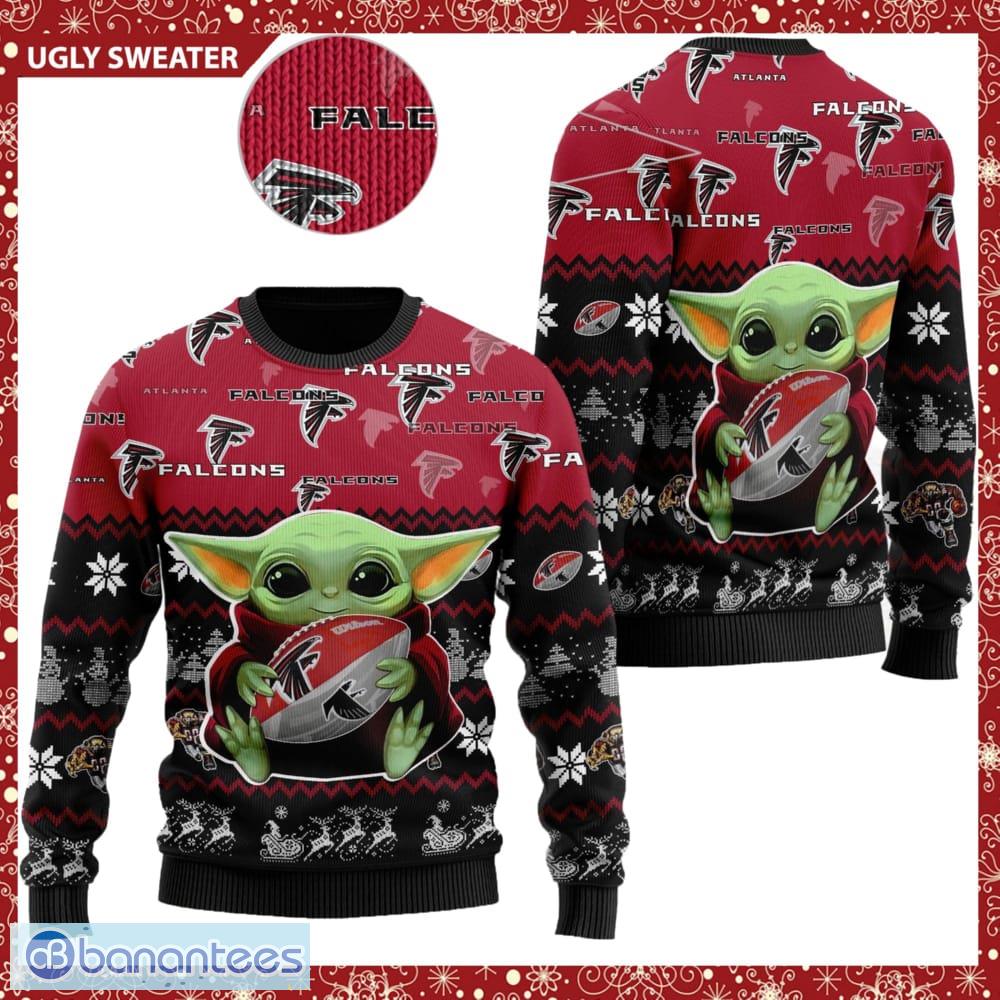 Atlanta Falcons Baby Yoda Star Wars Lover 3D Hoodie Christmas Gift For Men  And Women - Banantees