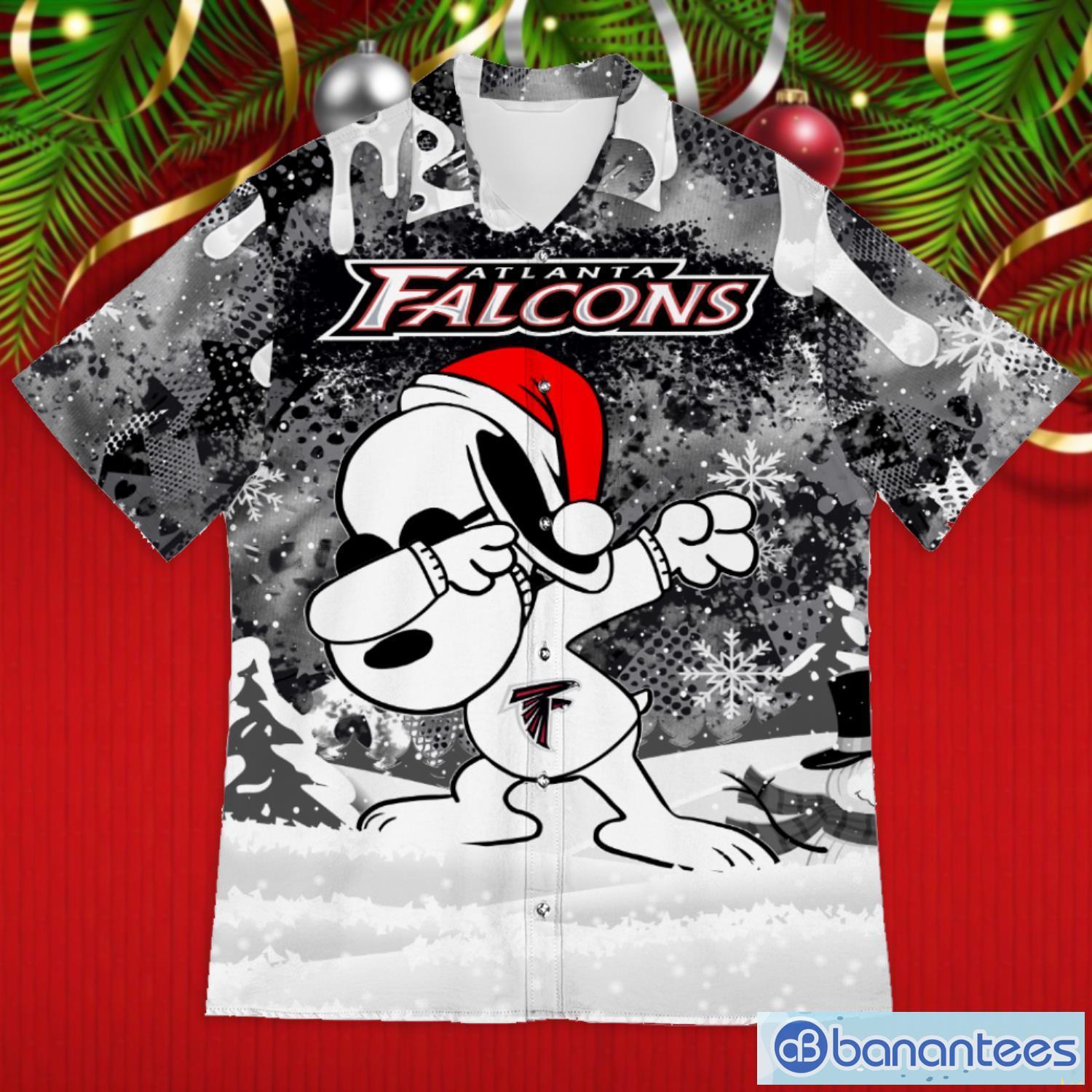 Atlanta Falcons Snoopy Dabbing The Peanuts 2023 Christmas Gift Hawaiian Shirt Product Photo 1