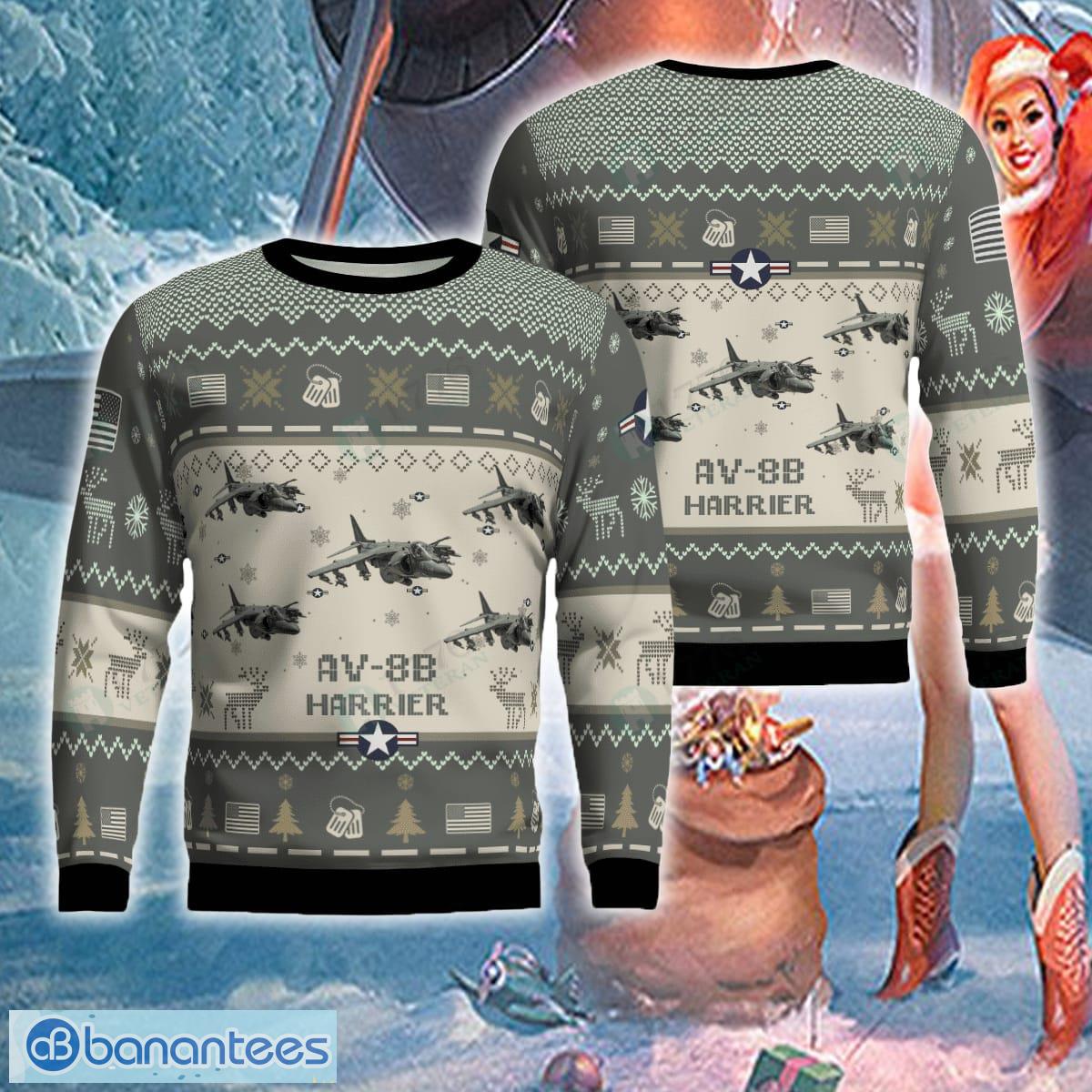 AV-8B Harrier II AV8B Aircraft Ugly Christmas Sweater For Men And Women -  Banantees