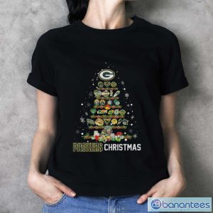 Green Bay Packers Love Christmas Tree 2023 T-Shirt - Ladies T-Shirt