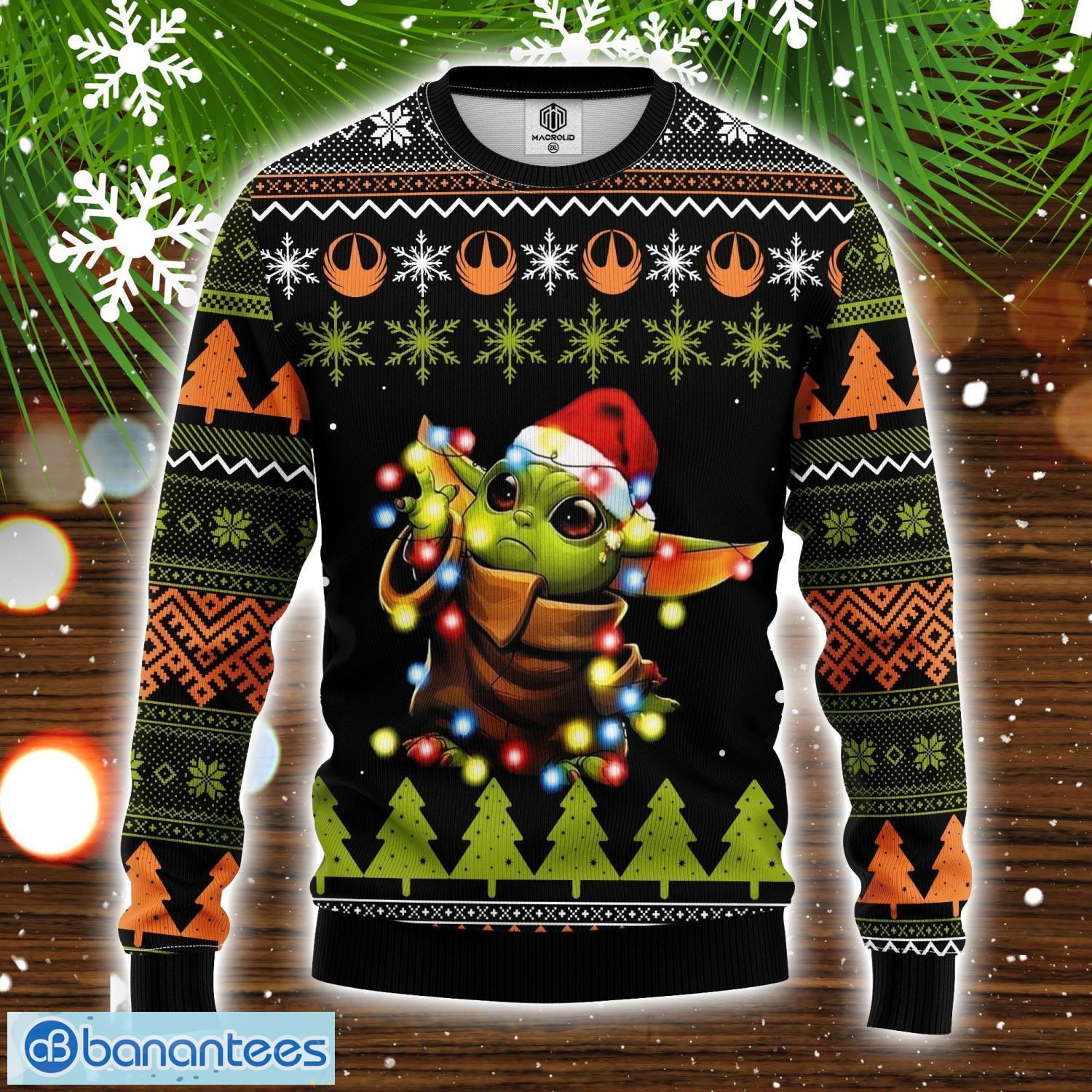 New York Yankees Baby Yoda Star Wars Unisex Ugly Christmas 3D Sweater  Trending 2023 Christmas Gift - Banantees