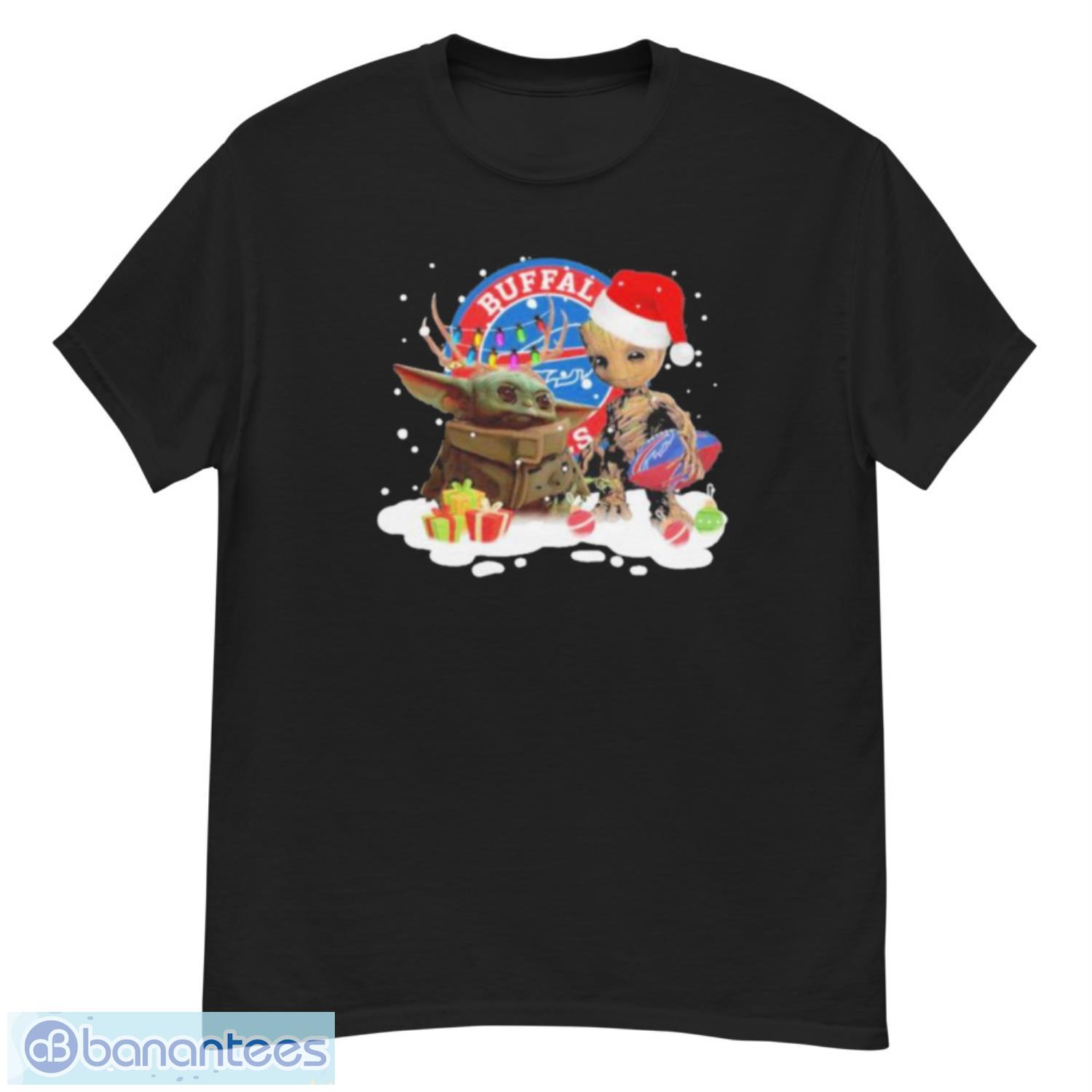 Chicago Cubs Christmas Baby Yoda Star Wars Funny Happy MLB T-Shirt