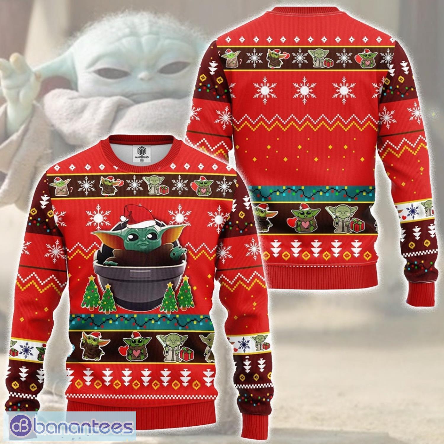 New York Yankees Baby Yoda Star Wars Unisex Ugly Christmas 3D Sweater  Trending 2023 Christmas Gift - Banantees