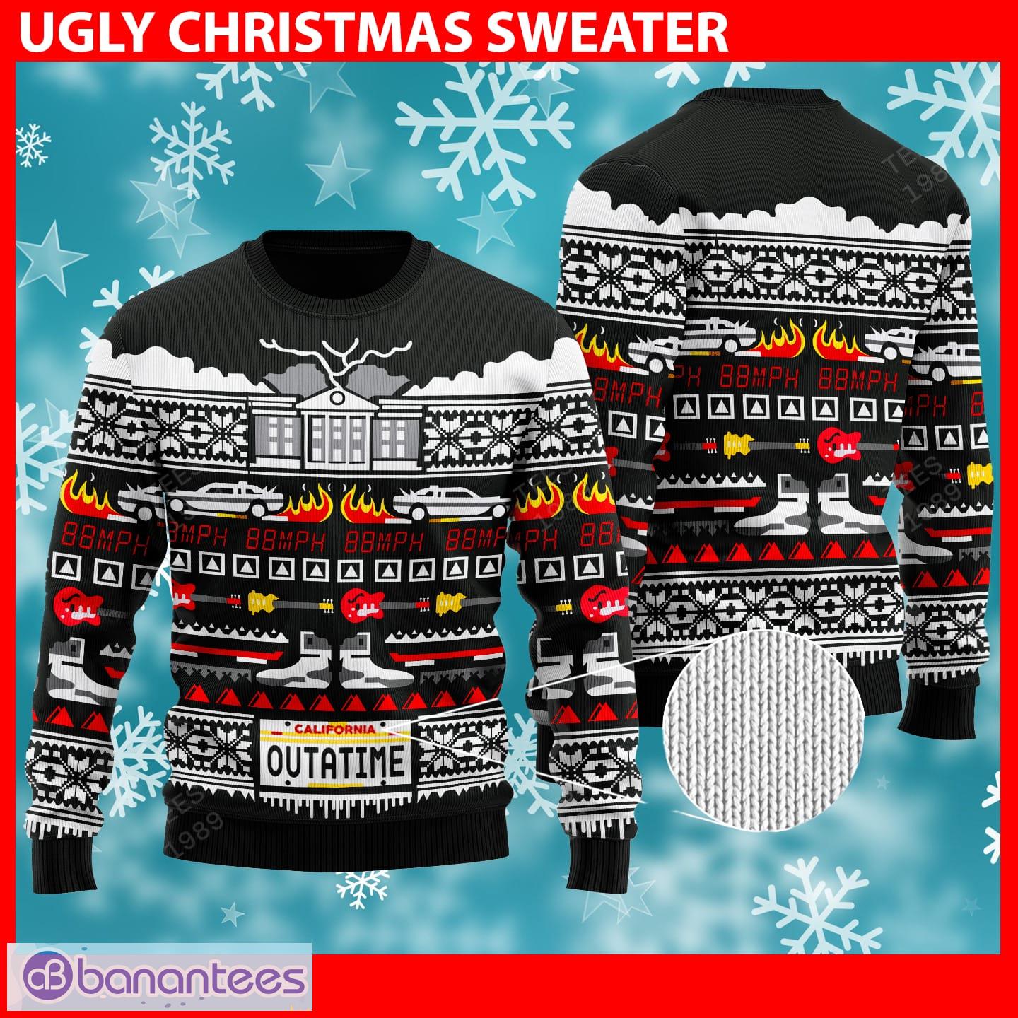 Back To The Futures Ugly Christmas 3D Sweater For Men And Women - Back To The Future Sweaters