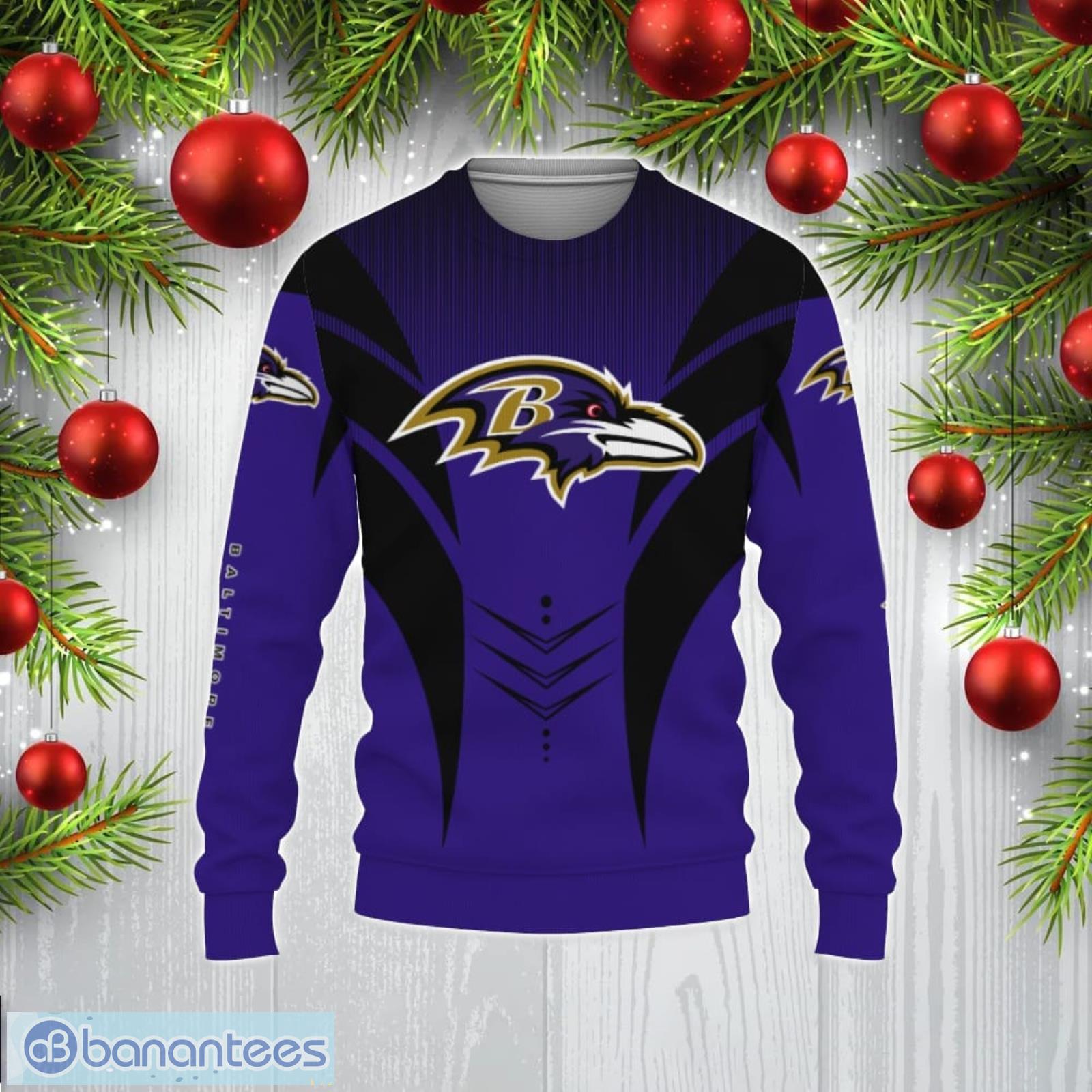 Baltimore Ravens Christmas Sweatshirt Sweater 3D Gift For Fans