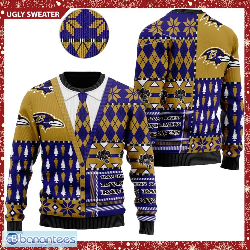 Baltimore Ravens NFL American Football Team Cardigan Style 3D Men And Women Ugly  Sweater - Reallgraphics