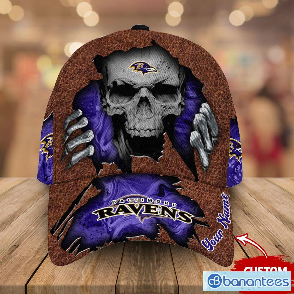 Baltimore Ravens NFL Custom Name And Number Skull Halloween Gift