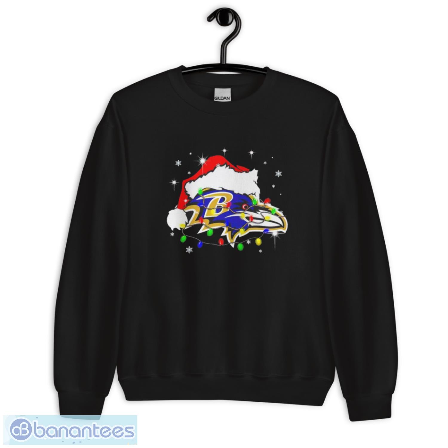 Baltimore Ravens Santa Hat Christmas Shirt - Unisex Crewneck Sweatshirt Baltimore Ravens Santa Hat Christmas Shirt - Unisex Crewneck Sweatshirt