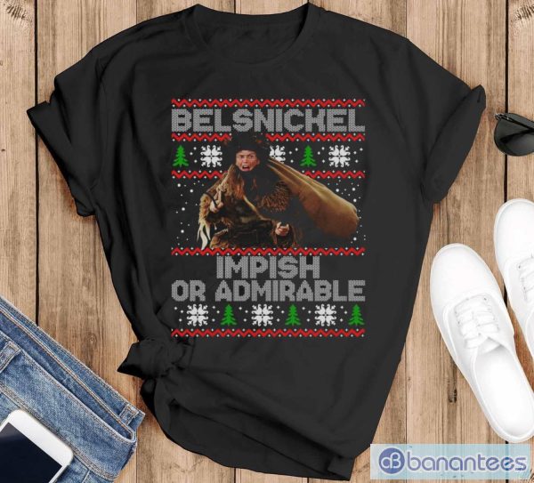 Belsnickel Impish Or Admirable Movie Quotes T-shirt, Dwight Schrute Christmas Sweatshirts - Black T-Shirt
