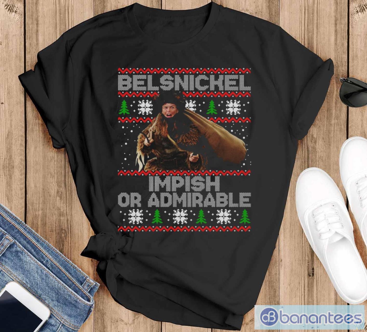 belsnickel impish or admirable movie quotes t shirt dwight schrute christmas sweatshirts image Belsnickel Impish Or Admirable Movie Quotes T-shirt, Dwight Schrute Christmas Sweatshirts - Black T-Shirt