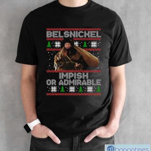 Belsnickel Impish Or Admirable Movie Quotes T-shirt, Dwight Schrute Ugly Christmas Sweater - Black Unisex T-Shirt