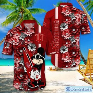 Indiana Hoosiers Hawaiian Shirt Mickey Love Surfing Trending Summer Gift Product Photo 1