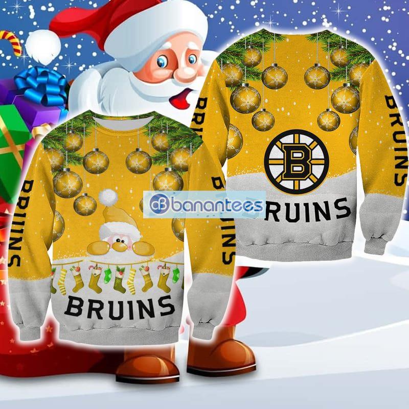 Boston Bruins Christmas Reindeer Ugly Christmas Sweater - Freedomdesign