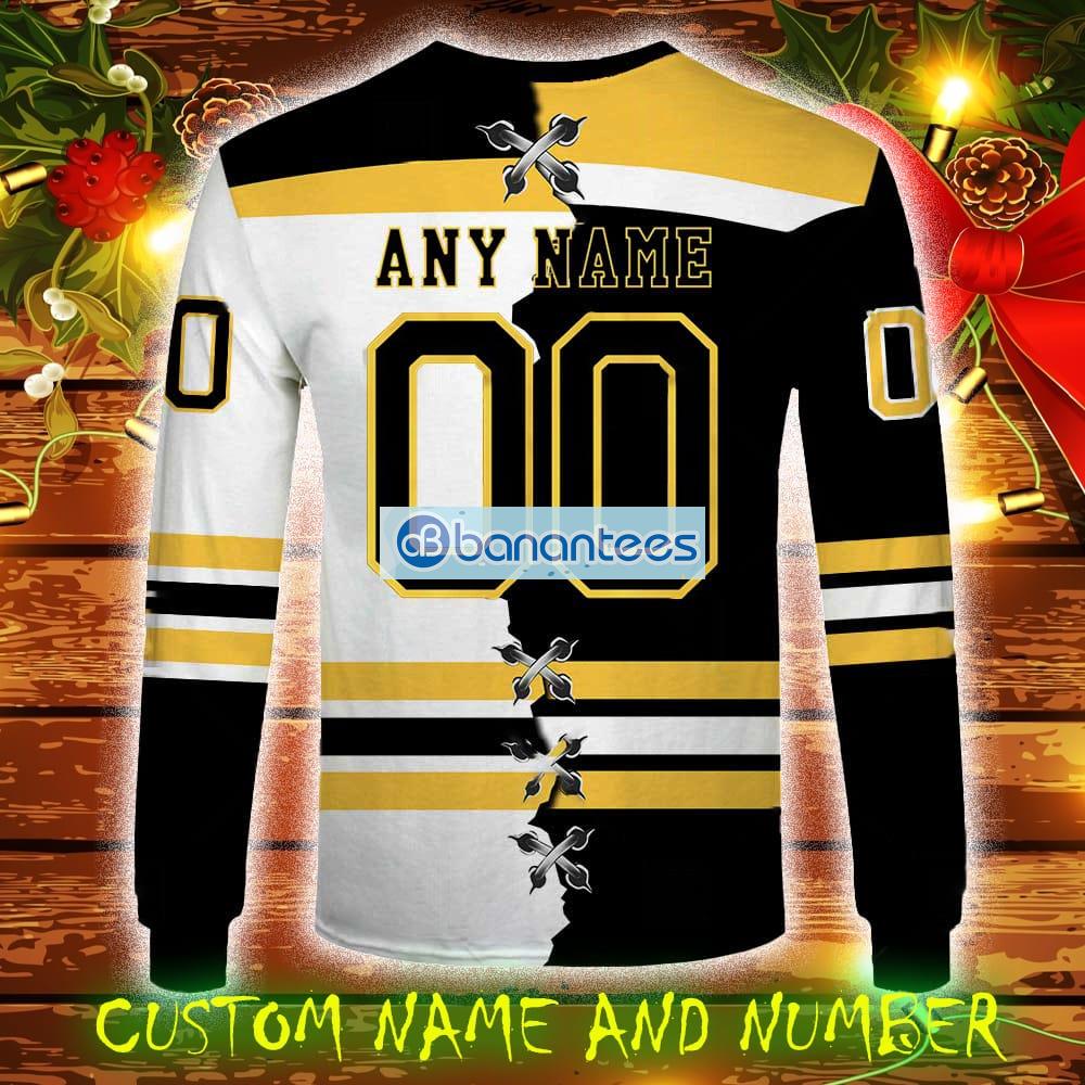 Custom Name And Number NHL Boston Bruins Mix Jersey 2023 Tshirt