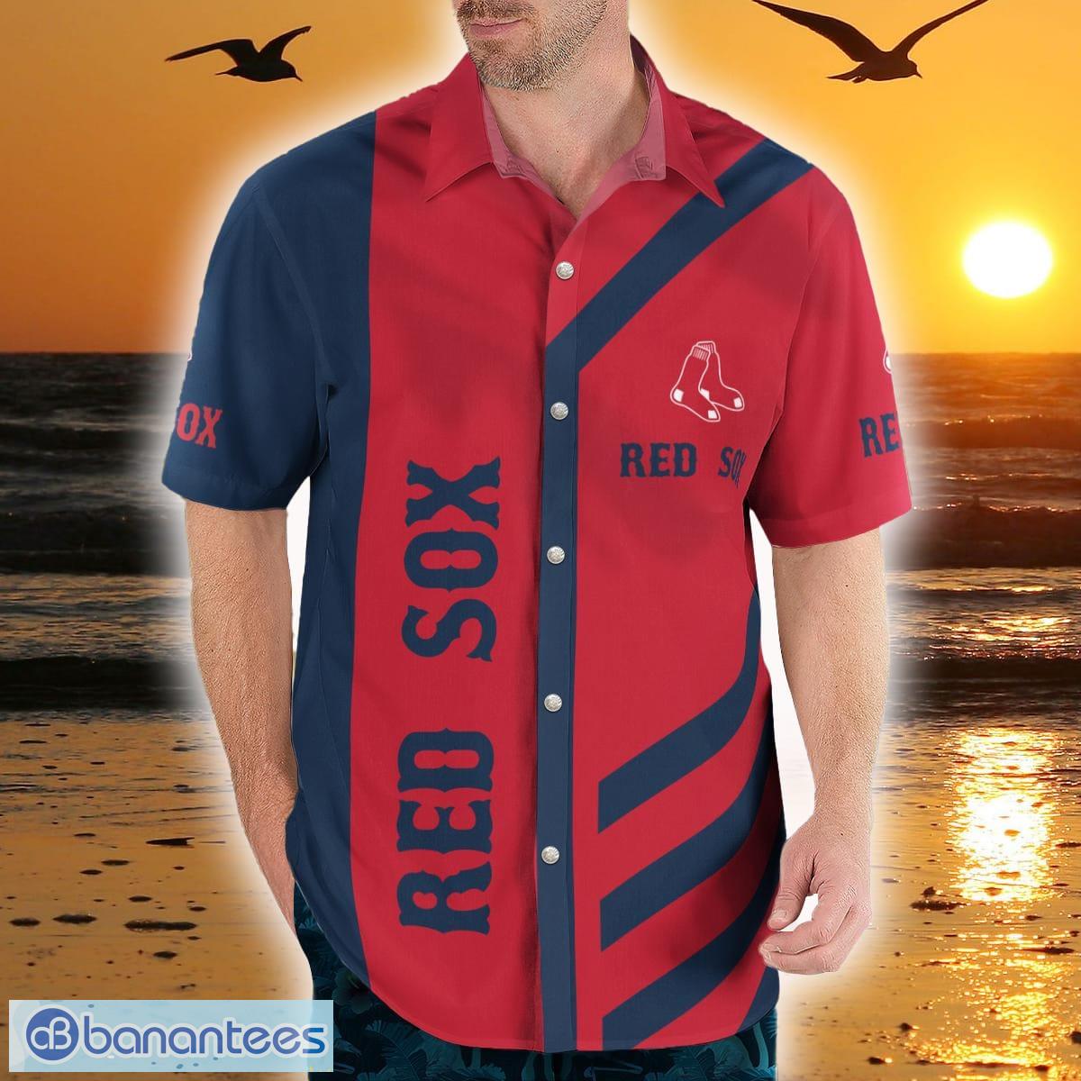 Custom Name And Number Boston Red Sox Baseball Cool Short Sleeve 3D  Hawaiian Shirt Summer Gift
