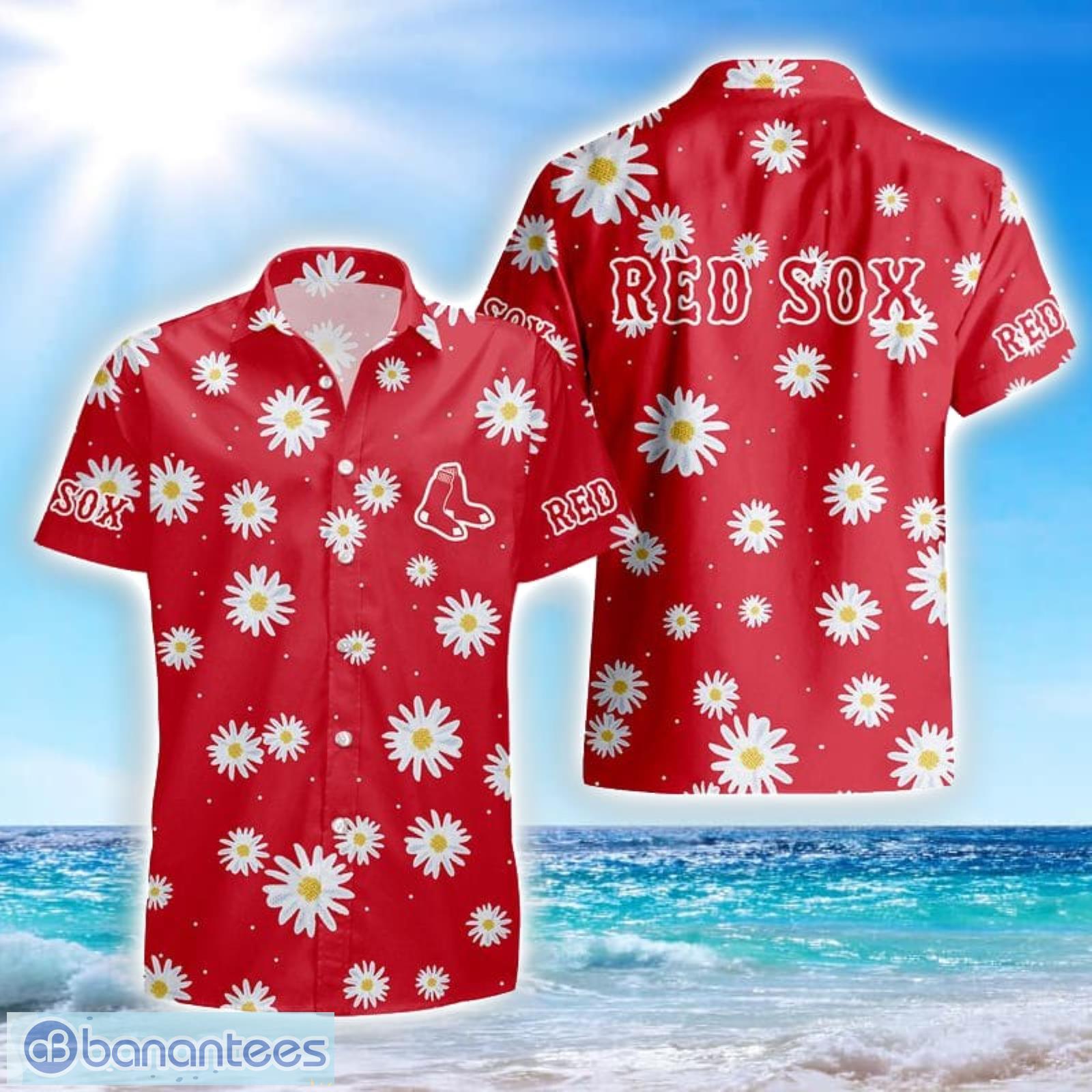 Boston Red Sox MLB Flower All Over Print Unisex Hawaiian Shirt